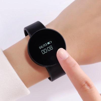 触屏手表智能手环运动计步心率蓝牙男女学生黑圆盘充电防水电子表同款同款同款