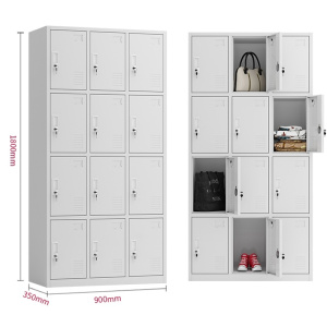迅众 办公家具办公室衣柜钢制员工衣柜铁皮柜存包柜职员宿舍衣柜带锁储物柜鞋柜多门更衣柜公司员工衣帽柜十二门更衣柜