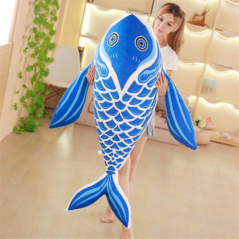 周床上鱼抱枕个性个性潮毛绒王者荣耀男孩公仔玩具玩偶 鲤鱼之梦-f11