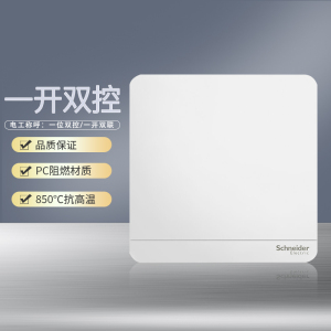 [官方旗舰店]施耐德电气开关插座绎尚镜瓷白色86型大面板家用墙壁式10A五孔带USB一开双控弱电空调插座