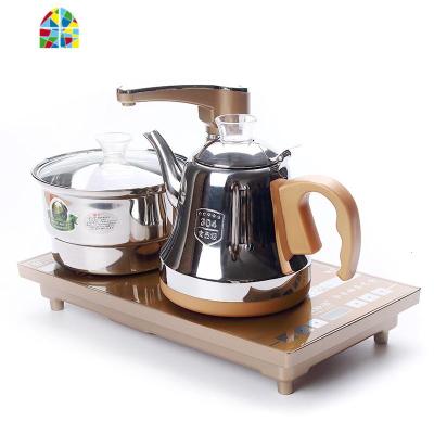 智能触摸一键全自动上水电磁茶炉快速加热茶艺炉三合一玻璃壶套装 FENGHOU 黑色半自动电热茶炉烧水壶