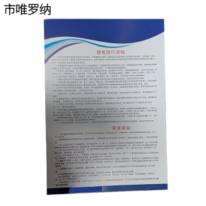 市唯罗纳正班旅行须知、安全须知cp-18张