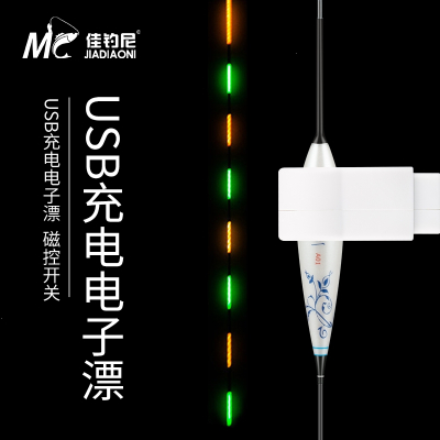 无二充电纳米电子漂高灵敏超醒目发光夜钓鲫鱼漂夜光漂浮漂(m5n)