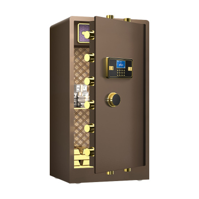 臻远ZY-NW-BXGS-53全钢实心保险柜办公防盗保险箱 高100cm咖色电子款