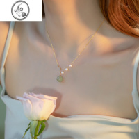 JiMi两相知气质和田玉珍珠锁骨链轻奢小众高级感14K包金项链名媛