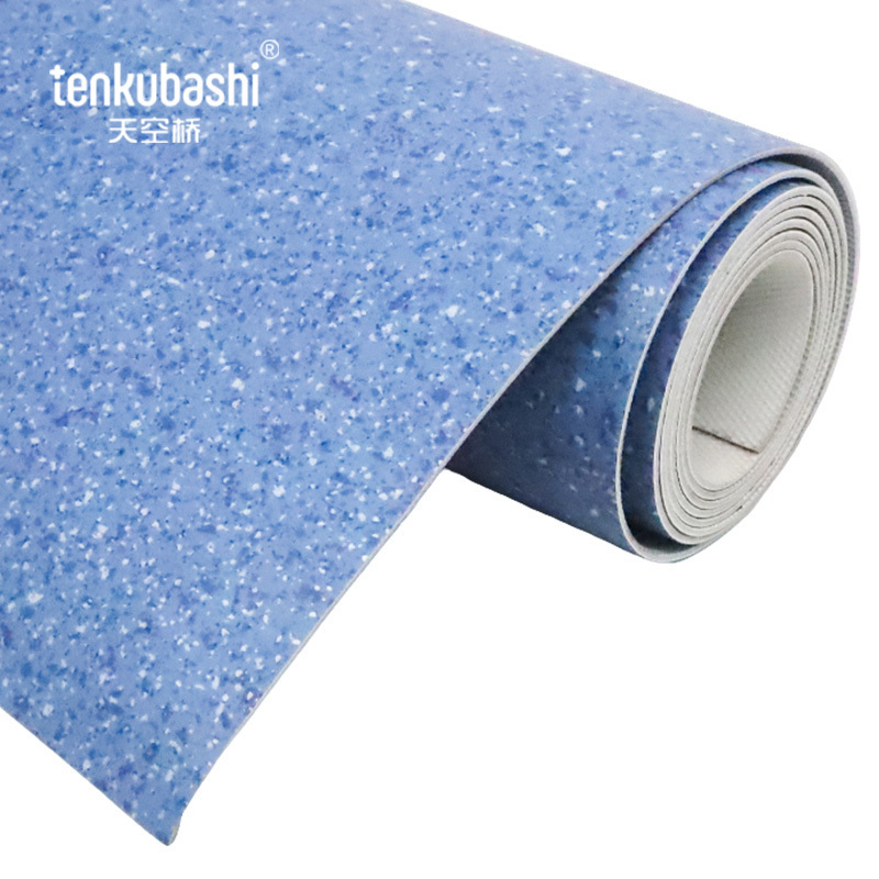 天空桥 PVC地板革 深蓝碎石纹2.0mm 平方米