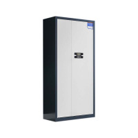 湘渭保密柜财务档案柜文件柜办公室资料储物柜保险柜通体灰框白门-电子密码锁