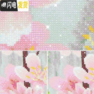 三维工匠2019年新款钻石画满钻带框客厅砖石点半钻十字绣家用小件 满钻兰花[50*80厘米][钻量多加30工具包2套]