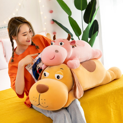 哈喽兔(HaLouTu)可爱恐龙娃娃牛公仔大号玩偶趴狗恐龙毛绒玩具床上睡觉抱枕男女生日礼物