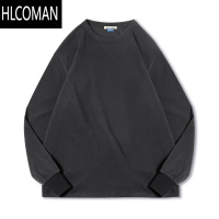 HLCOMAN工装 美式磨毛加绒p暖三本针T恤长袖弹力内衣卫衣打底衫男秋