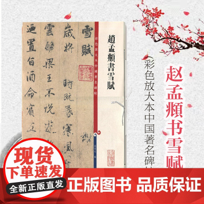 赵孟頫书雪赋 彩色放大本中国著名碑帖上海辞书出版正版书法篆刻字帖