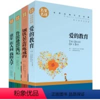 [正版]世界经典文学名著名家名译全套4册 爱的教育鲁滨逊漂流记高尔基童年在人间我的大学钢铁是怎样炼成的青少年成人外国文