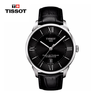 天梭(TISSOT)瑞士手表 经典商务时尚炫酷黑盘 杜鲁尔系列皮带男士机械表T099.407.16.058.00