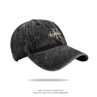 水洗牛仔春秋季棒球帽子男女时尚百搭鸭舌帽情侣款字母运动防晒帽