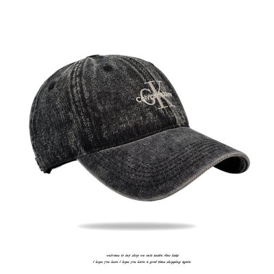 水洗牛仔春秋季棒球帽子男女时尚百搭鸭舌帽情侣款字母运动防晒帽