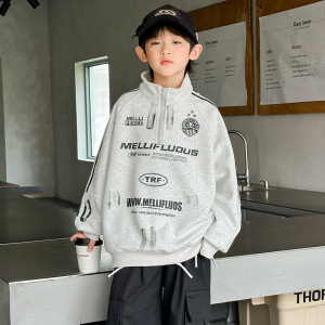 男童卫衣春季韩版儿童衣服炸街2026春秋新款中大童装秋装打底衫潮