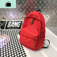 书包男时尚潮流帆布双肩包女高中大学生休闲简约休闲旅行电脑背包NEW LAKE 红色