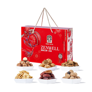 臻味金牌·1000g喜盈坚果礼盒3种坚果3种果干极具新春氛围感携着美好祝福