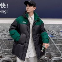 MESONGHUA袂生花羽绒服男女冬季撞色宽松情侣加厚保暖运动外套