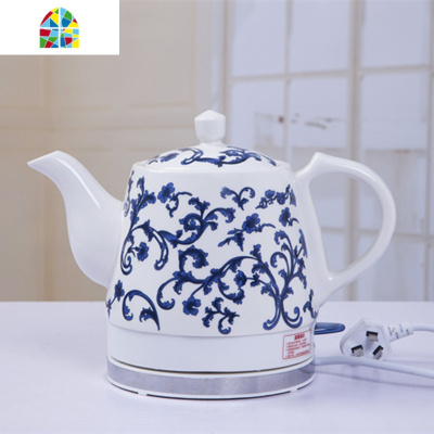 景德镇陶瓷电热水壶青花烧水壶泡茶煮水壶日用家用茶瓷壶自动断电 FENGHOU 1.2L新海棠花