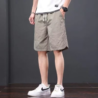 夏季五分裤宽松舒适百搭休闲港风休闲裤男运动美式速干男