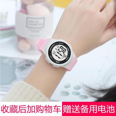 中学生手表女孩初中多功能简约女生气质ins风防水夜光儿童电子表同款同款