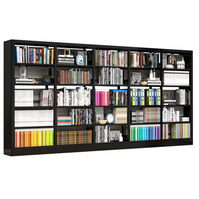 戴劲 书架学校图书馆阅览室书籍架落地资料档案架黑色白色 双面一列五