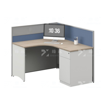 臻远 ZYGW-092屏风工作卡位职员桌办公桌 L型单人位
