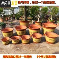 三维工匠花盆紫砂陶瓷花盆 兰花盆特大号红陶大码陶瓷盆 25+25(2个盆) 大花盆容器
