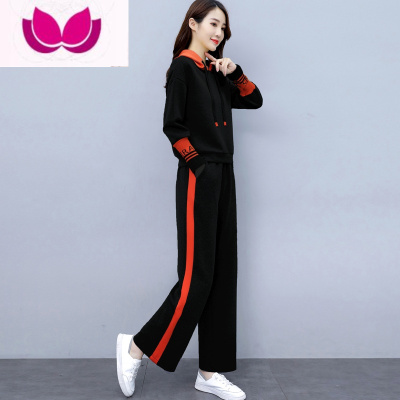 七斓早春季运动服休闲套装2023年新款女套时尚洋气气质阔腿裤
