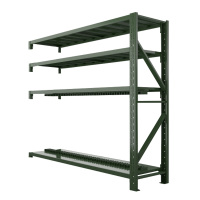 湘渭消防铁锹镐农具摆放架安保装备器材存放架绿色货架大盾牌架重型-副架