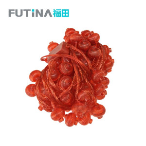 福田 红色条纹灯笼串灯彩灯 20米60灯 条