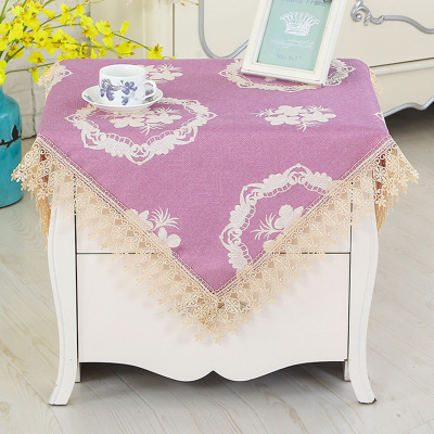 床头柜盖布家用卧室简约现代遮盖烘焙精灵防尘罩打印机防灰尘盖巾茶几桌布紫色柏之韵紫150*200cm（餐桌常用）