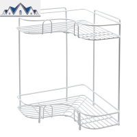 创意双层转角落地置物架卫生间浴室厨房三角储物调料架洗漱架 三维工匠