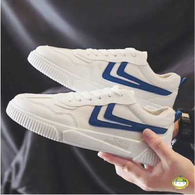 吴氏沫霖男士跑步鞋帆布板鞋网面透气潮流时尚休闲运动男鞋子