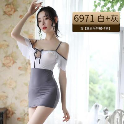 性感情趣内衣骚开档免脱睡衣角色激情套装超骚挑逗诱惑制服床上女莎丞