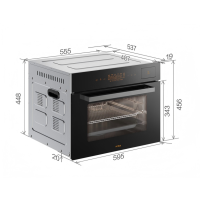 方太 嵌入式蒸烤箱蒸烤炖炸四合一家用大容量精准控温大蒸汽加湿烤多功能蒸烤一体机蒸烤箱 ZK48-02-E3