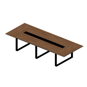 东业家具会议台会议桌AH-038D胶板会议桌钢木桌子