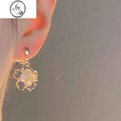 JiMi「春日游园会」ins镂空立体花朵仙气法式甜美S925耳钉耳环/耳夹