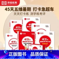 45天暑假伴学计划 小学一年级 [正版]2023 红逗号45天暑假伴学计划 一二三四五六年级下册暑假作业暑假预复习衔接练