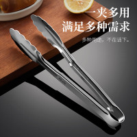 304加厚商用不锈钢食品夹油炸熟食夹厨房家用夹子烧烤碳烤鱼肉夹 304-34*4CM/一支装