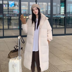 女式棉衣年新款棉服女长款韩版宽松连帽棉袄加厚过膝冬季外套