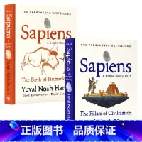 人类简史2册 [正版]人类简史2册从动物到上帝英文原版漫画小说 Sapiens A Graphic History 历史