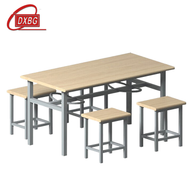 DXBG冷轧钢四人餐桌学生食堂公司职员户外桌椅组合1200*600*750