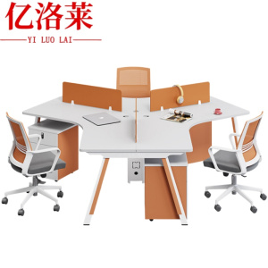 亿洛莱 三人职员桌椅+柜 2192*1908mm 套