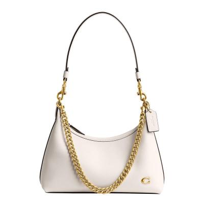 COACH蔻驰90s风格光泽五金皮质女士链条斜挎包进口青少年适用