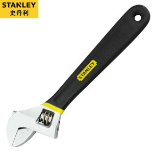 史丹利(STANLEY)活动扳手 双色沾塑柄 家用电工汽修维修活动扳手 8寸 95-047-1-23