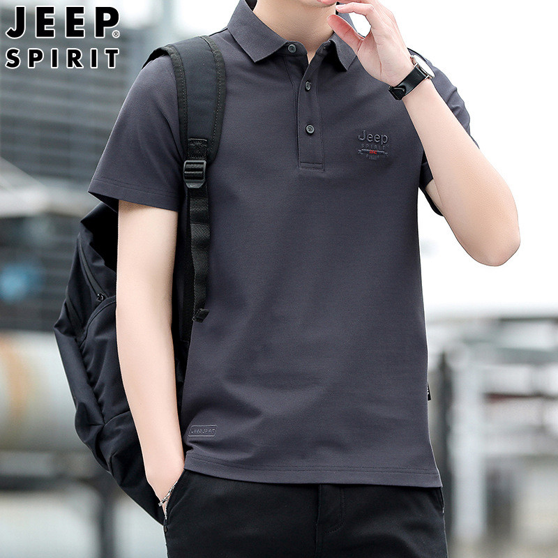 JEEP SPIRIT短袖25夏季潮流男士T恤时尚百搭商务风刺绣POLO衫