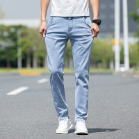 牛仔裤男士潮牌新款弹力宽松直筒商务休闲男装潮牌柔软长裤子
