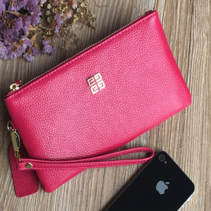 新款女式拉链欧美长款大钞位头层牛皮钱包钱夹真皮手拿包女